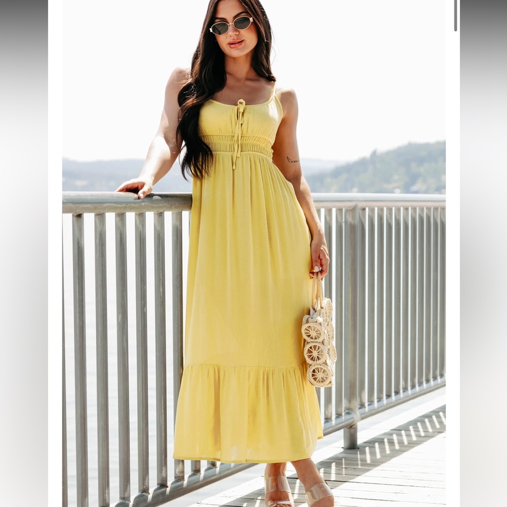 Nanamacs Sleeveless Smocked Maxi Dress